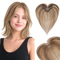 Toppers de cabelo Hairro para mulheres, grampo de cabelo humano real na franja