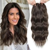 Toppers de cabelo MORICHY Clip in com franja, 50 cm, marrom café, feminino