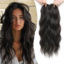 Toppers de cabelo MORICHY Clip in com franja, 50 cm, preto, marrom, feminino