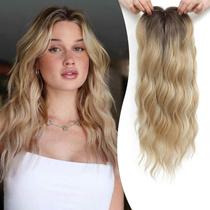 Toppers de cabelo MORICHY Clip in com franja, loiro amanteigado de 50 cm