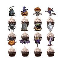 Toppers De Cupcake De Halloween Em Formato De Lápide E Cemitério, 12 Peças, Decoração Assustadora, Toppers De Cupcake De Halloween Em Formato De Lápide E Cemitério, 12 Peças, Decoração Assustadora,
