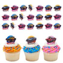 Toppers de cupcake DecoPac Hot Wheels Epic Stunt, pacote com 24 Toppers de cupcake DecoPac Hot Wheels Epic Stunt, pacote com 24
