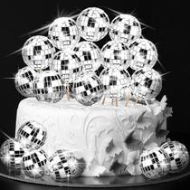Toppers Disco Ball Cake Tessco for You Silver 3 cm 40 unidades Toppers Disco Ball Cake Tessco for You Silver 3 cm 40 unidades