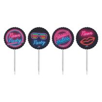 Toppers Para Doces E Salgados Neon V2 8 Un - Junco