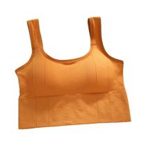 Tops Cropped Sem Costura Para Mulheres Com Sutiãs Embutidos Confortáveis E Sem Arame Para Yoga E