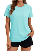 Tops MAGCOMSEN Athletic para mulheres, treino de caminhada, azul M