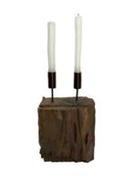 Tora com 2 porta velas fino 17x12x27