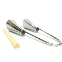 Torelli Agogo Duplo Médio Cromado To015 Com Baqueta
