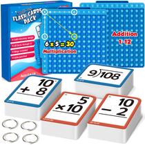 Torlam Math Flash Cards + Math Board, Multiplication Flash Card, Tabela de Horários, Divisão de Manipulações Matemáticas, Jogos de Adição e Subtração, Brinquedos para Crianças, 1ª, 2ª, 3ª, 4ª, 5ª e 6ª série