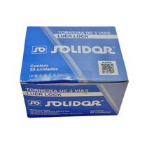 Torneira 3 Vias Solidor Luer Lock - Caixa Torneira 3 Vias Solidor Luer Lock - Caixa