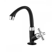 Torneira Abs Bica Movel Lavatorio Tigre Mesa Cross Preta-cromada 1/2 300000631