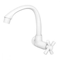 Torneira Abs Bica Movel Multiuso Parede Tigre Cross Branca