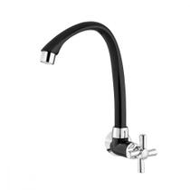 Torneira Abs Bica Movel Parede Alta Tigre Cross Preta-Cromada 1/2-3/4 300000629