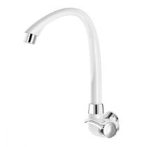 Torneira Abs Bica Movel Parede Alta Tigre Linea 1/4V Branca Cromada Torneira Abs Bica Movel Parede Alta Tigre Linea 1/4V Branca Cromada