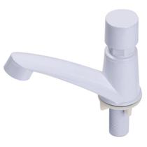 Torneira ABS Branca Lavatório Automática Temporizada Mesa
