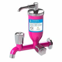 Torneira Abs Filtro Cozinha Parede Fixa Rosa 2159 C50 Rosa