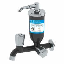 Torneira Abs Filtro Cozinha Parede Preta Cromada - 2159 C50 Preto/Cromado
