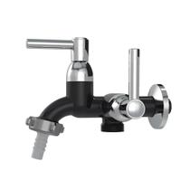Torneira Abs Preta Tanque Máquina de Lavar 2 Saídas 1428 C70 Torneira Abs Preta Tanque Máquina de Lavar 2 Saídas 1428 C70