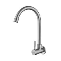 Torneira Aço Inox Escovado Cozinha Parede Bica Móvel