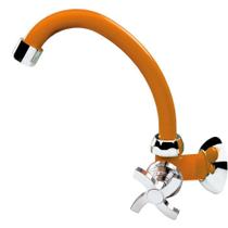 Torneira Acquabios para Cozinha Parede, Cor Laranja Vibrante, Bica Móvel, Conexão 1/2”, ABS Resistente Torneira Acquabios para Cozinha Parede, Cor Laranja Vibrante, Bica Móvel, Conexão 1/2”, ABS Resistente