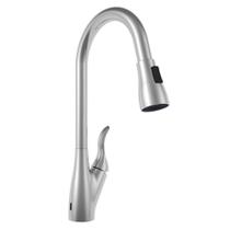 Torneira AREMC06 Misturador De Cozinha Com Sensor 2 Jatos Com Bica Móvel e Retrátil Escovado