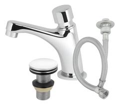 Torneira Automática 1794 Metal + Válvula Click + Engate Inox Torneira Automática 1794 Metal + Válvula Click + Engate Inox