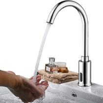 Torneira Automática Com Sensor Infravermelho de Presença Movimento Lavagem Sem Toque Para Banheiro Luxo Hotel Restaurante com Bico Aerador Torneira Automática Com Sensor Infravermelho de Presença Movimento Lavagem Sem Toque Para Banheiro Luxo Hotel Restaurante com Bico Aerador