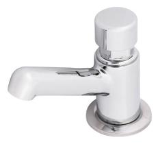 Torneira Automática Cromada Para Pia De Banheiro Bica Baixa