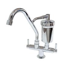 Torneira Bancada C/ Filtro Base Cromada Tubo J Inox