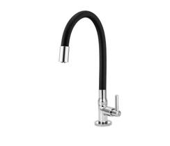 Torneira Bancada Metal Flexivel Preta Grascan