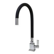 Torneira Bancada Metal Quadrada Tubo Silicone Gourmet Preta Torneira Bancada Metal Quadrada Tubo Silicone Gourmet Preta