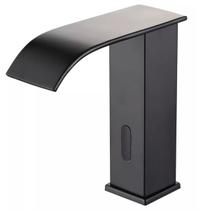 Torneira Banheiro Baixa Gold Automática Sensor Luxo Preta Black Inoxidável Aço Moderna Cascata Curva Premium Lavabo Cuba Elegante Modelo Novo