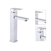 Torneira Banheiro Bica Alta Inox Cromado Misturador Monocomando Quadrada Moderna Luxo