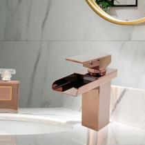 Torneira banheiro calha baixa - rose gold - mg27 Torneira banheiro calha baixa - rose gold - mg27