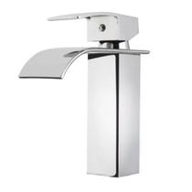 Torneira Banheiro Cascata Monocomando Bica Baixa Inox Cromo - BazeliHome