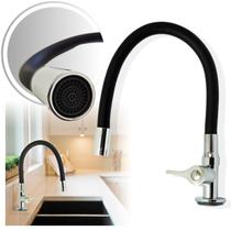 Torneira Banheiro Cozinha Lavabo Metal Flexível Silicone Bancada Água Fria 1/4 Volta - Franci