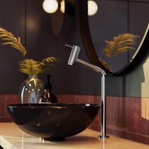 Torneira Banheiro Cozinha Link Alta 1/4 Volta Metal Cromado