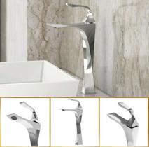 Torneira Banheiro Cromada Paris Monocomando 100% Metal Premium Alta