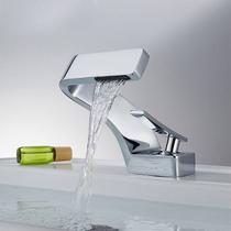 Torneira banheiro gourmet curva cascata - cromada - mg18