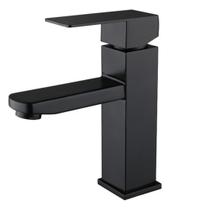 Torneira Banheiro Inox Preta Lavabo Misturador Monocomando