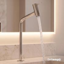 Torneira Banheiro Lavabo Bica Alta Bancada Inox Link 45 Beltempo