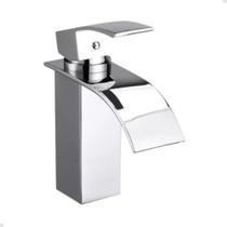 Torneira Banheiro Lavabo Cascata Bica Baixa Monocomando Inox Torneira Banheiro Lavabo Cascata Bica Baixa Monocomando Inox