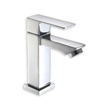 Torneira Banheiro Lavabo Fria Quadrada 1/4 Volta Luxo Cromada, Metal, Inox Aço, Premium, Gourmet, Bancada, Pia, Alto Padrão