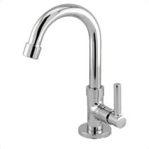 Torneira Banheiro Lavabo Lavatorio Cuba Pia 1/4 Volta Cromada Bica Baixa Mesa Bancada Volante Metal