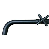 Torneira Banheiro Lavabo Lavatório de Parede Preto Fosco Black Luxo Metal Premium 1/4v