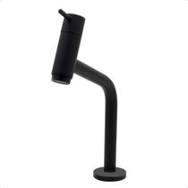 Torneira Banheiro Lavabo Lavatório Link Baixa de Metal Luxo Preto Fosco Cuba Mesa Bancada