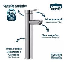 Torneira Banheiro / Lavabo - Metal Cromada Empire Alta Smart Depot