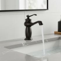 Torneira Banheiro Lavabo Misturador Monocomando Bancada Preta Provençal Modelo Verdon