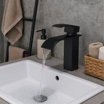 Torneira Banheiro Lavabo Monocomando Quadrada Cascata Black Torneira Banheiro Lavabo Monocomando Quadrada Cascata Black