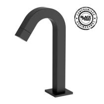 Torneira Banheiro Lavatório Bica Baixa Preto Fosco Quadrada